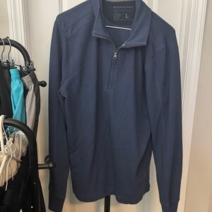 Banana Republic Men's Zip-Up Navy Sweater